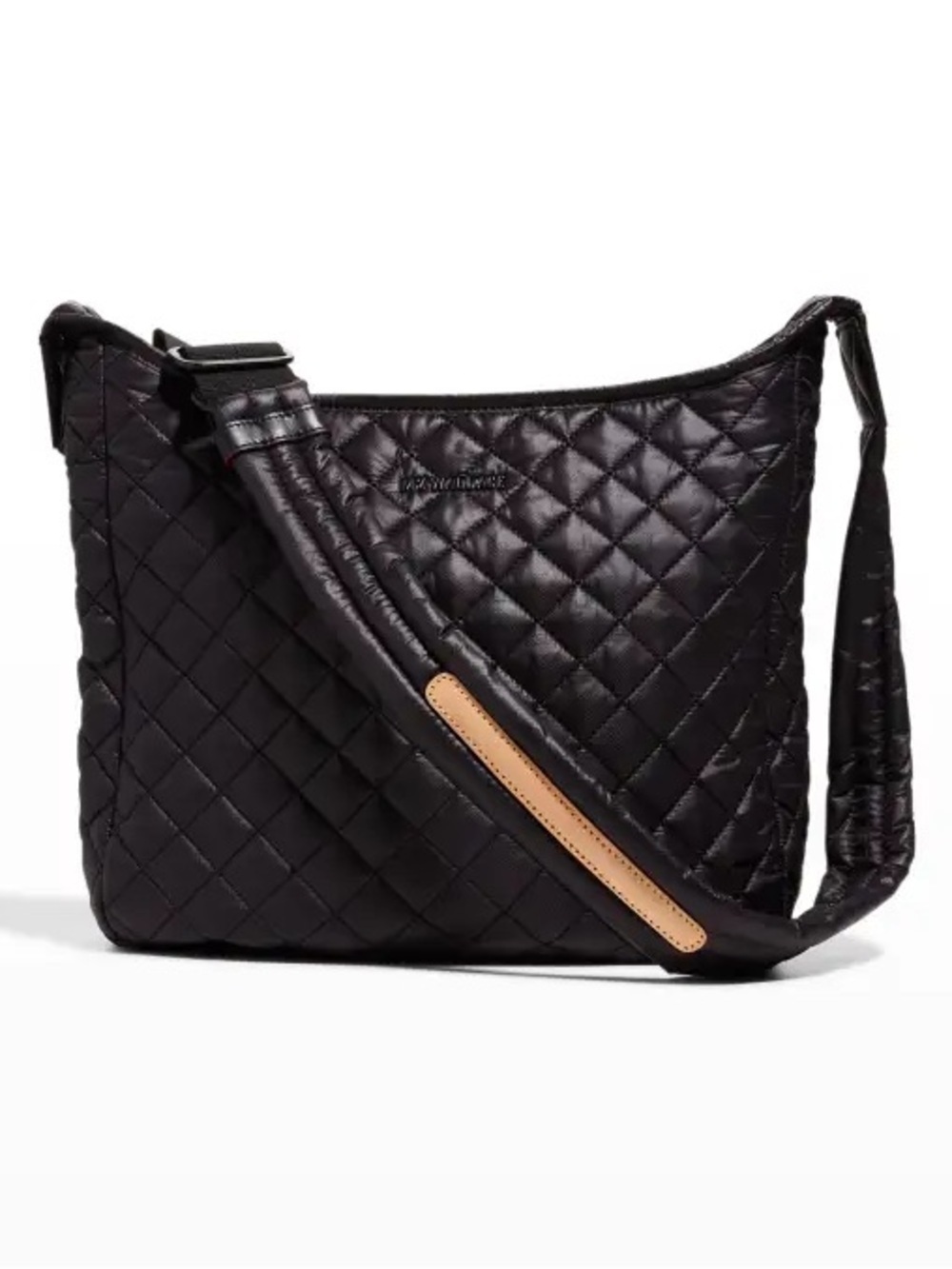 MZ Wallace Parker Deluxe Quilted Crossbody Bag Black